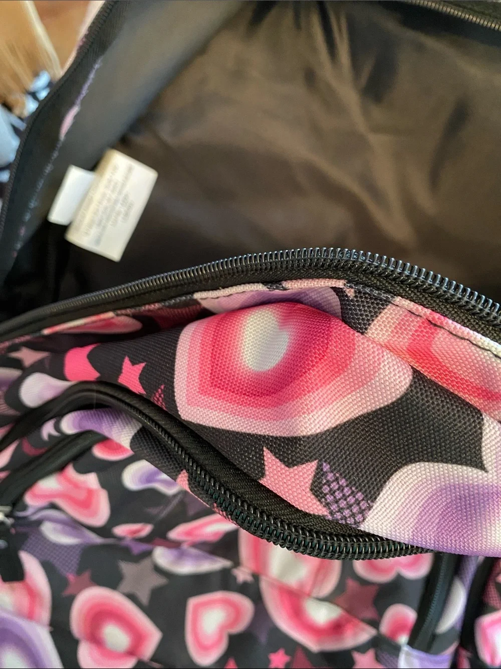 BONGO Pink & Purple Heart Print  Backpack